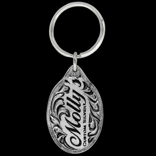 Calf Roping Oval Keychain